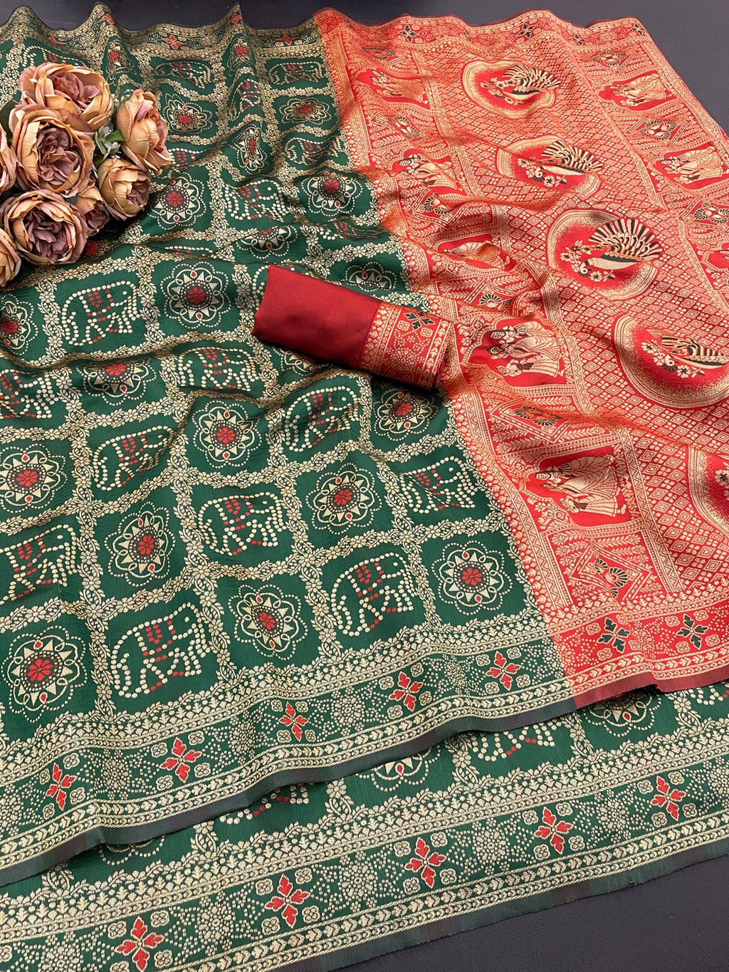 Banarasi Jacquard Pure Silk Saree with Traditional Zari Weaving