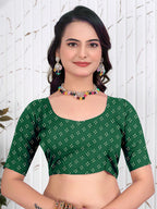 Bandhani Printed Satin Silk Saree for Party Look