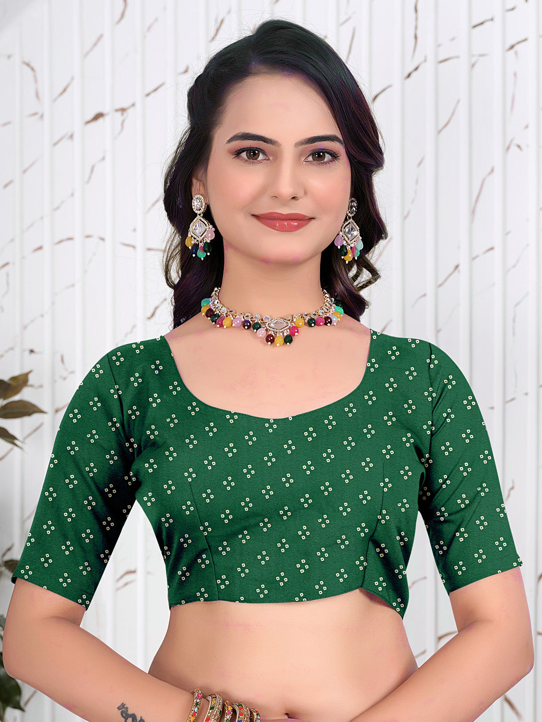 Bandhani Printed Satin Silk Saree for Party Look