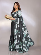 Abstract Print Crepe Silk Saree for Party Wear