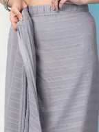 Ready To Wear Chiffon Saree With Stitched Blouse