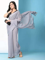 Ready To Wear Chiffon Saree With Stitched Blouse