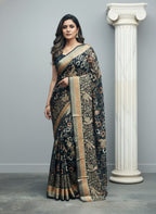 Premium Brasso Chiffon Saree with Intricate Woven Design