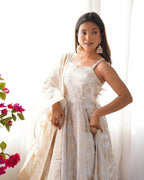 Elegant Festive Wear Banarasi Anarkali Set for Weddings & Celebrations