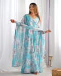 Fox Georgette Floral Anarkali Suit with Dupatta - Pionex Fab