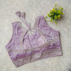 Readymade Jimmy Choo Fabric Embroidered Blouse with Front Hook & Back Tussels