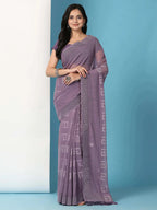 Georgette  Siroski Diamond Work Saree