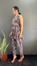 Printed V-Neck Co Ord Sets For Office Wear