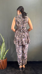 Printed V-Neck Co Ord Sets For Office Wear