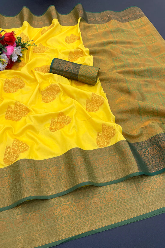 Banarasi Softy Copper Zari Weaving Kanjivaram Silk Saree