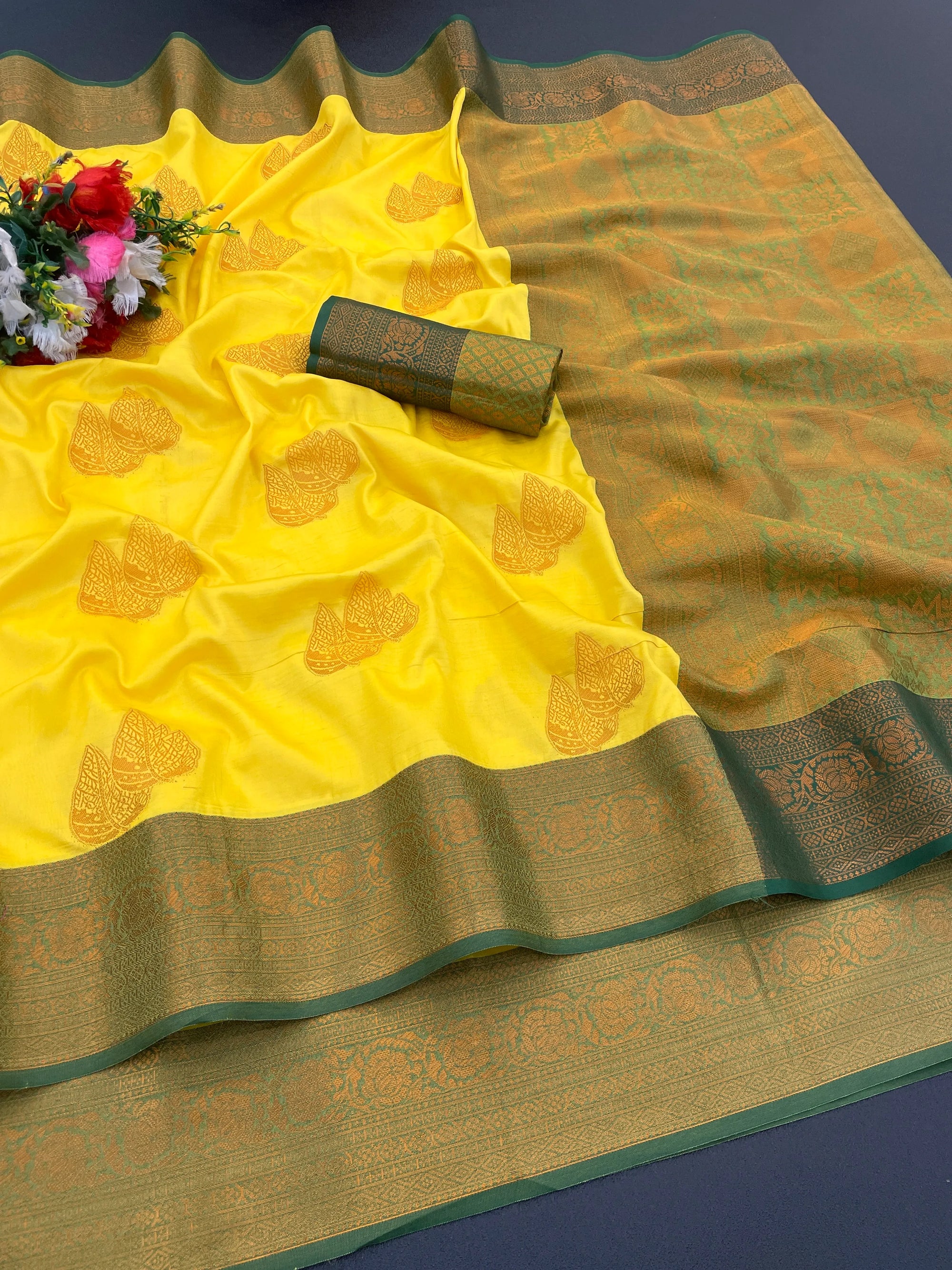 Banarasi Softy Copper Zari Weaving Kanjivaram Silk Saree