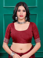 Silk  Siroski  Diamond Lace Work Saree