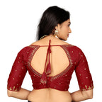 Vichitra Silk Embroidered Blouse
