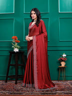 Silk  Siroski  Diamond Lace Work Saree