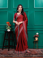 Silk  Siroski  Diamond Lace Work Saree