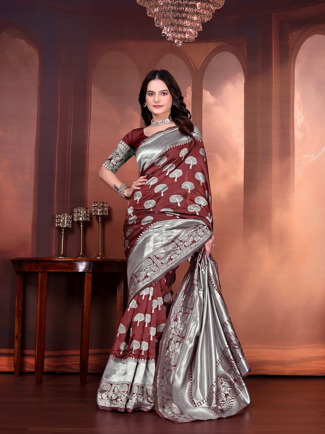 Ready to Wear Jacquard Pure Silk Saree