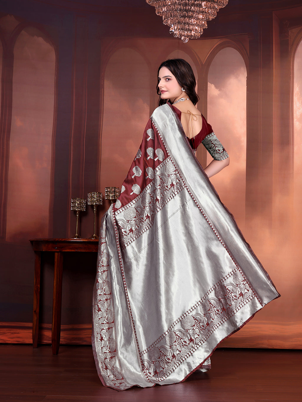 Ready to Wear Jacquard Pure Silk Saree