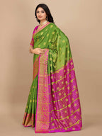 Ready To Wear Cotton Silk Woven Zari Jacquard Banarasi Traditional Saree