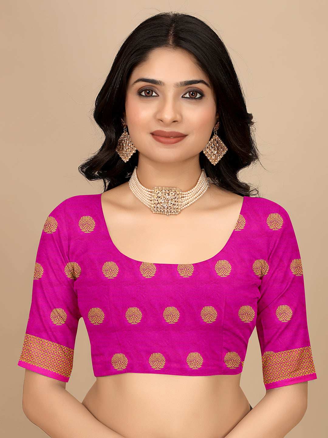 Ready To Wear Cotton Silk Woven Zari Jacquard Banarasi Traditional Saree