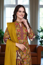 Women's Cotton Floral Printed Kurta Set with Dupatta
