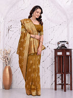 Ready To Wear Banarasi Silk Saree with Zari Woven Border