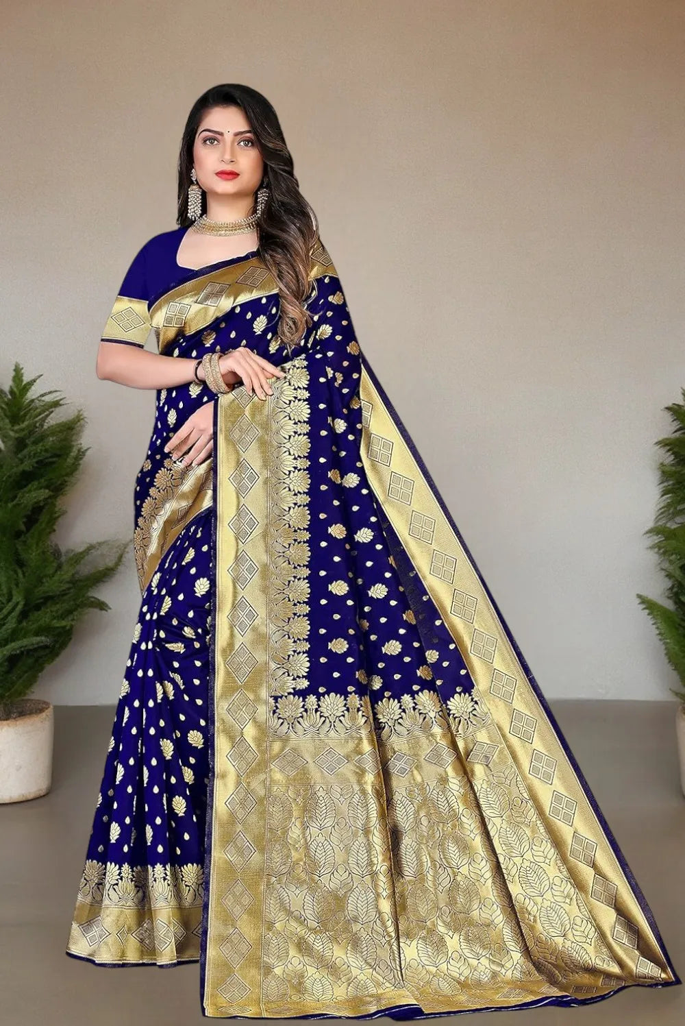 Pionex Woven Kanjivaram Jacquard, Pure Silk Saree