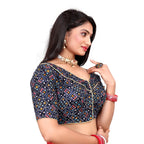 Cotton Soft Silk Bandhani Printed Blouse