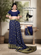 Ready to Wear Woven Banarasi Jacquard Pure Silk Saree