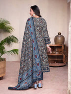 Printed Cotton Anarkali Kurta Set With Handwork on The Neckline