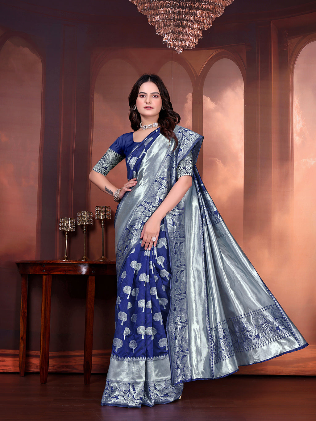 Ready to Wear Jacquard Pure Silk Saree