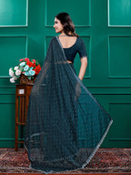 Chiffon Siroski Diamond Lace Work Saree