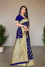 Pionex Woven Kanjivaram Jacquard Pure Silk Saree