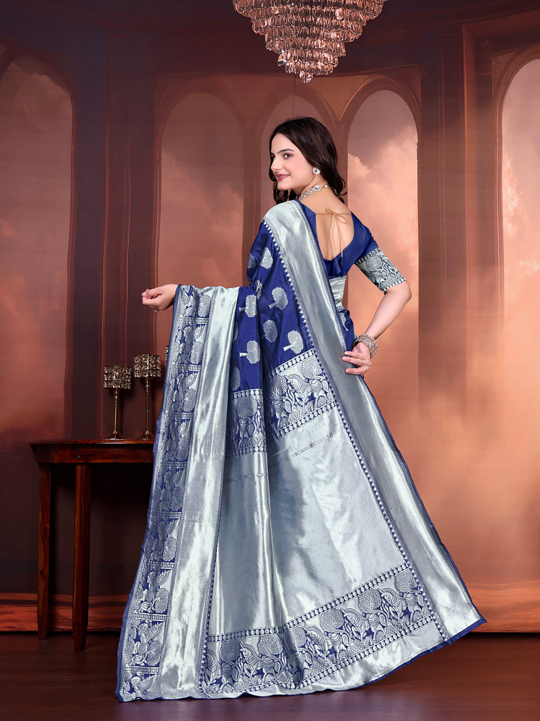 Ready to Wear Jacquard Pure Silk Saree