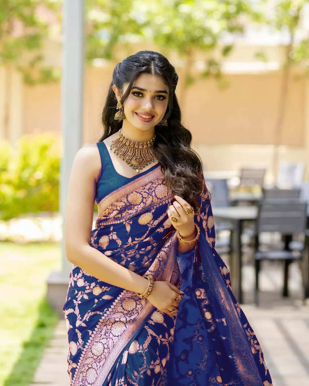 Soft Banarasi Silk Jacquard Zari Woven Pink Saree