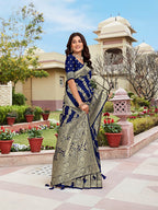 Rama Woven Jacquard Kanjivaram Pure Silk Saree