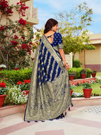 Rama Woven Jacquard Kanjivaram Pure Silk Saree