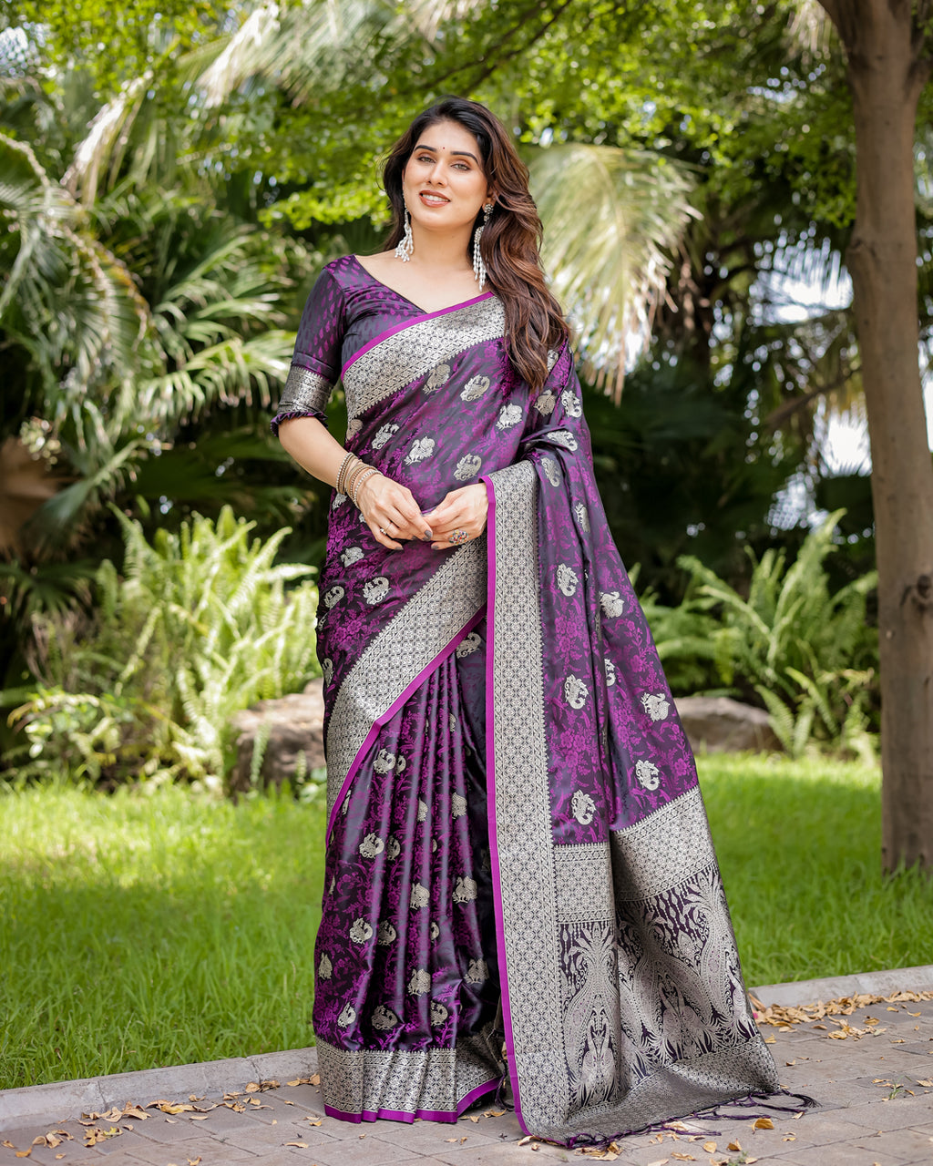 Satin Banarasi Silk Woven Saree