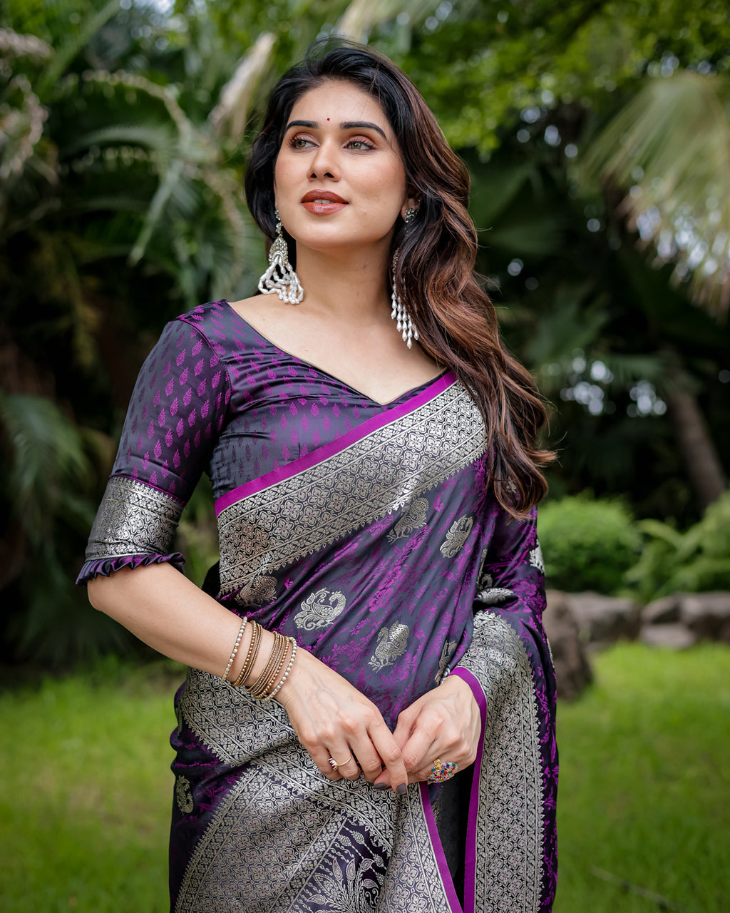 Satin Banarasi Silk Woven Saree