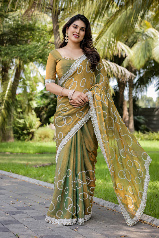 Jimmy Chu Embroidered sequins Saree