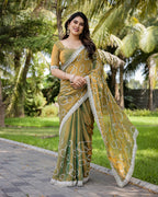 Jimmy Chu Embroidered sequins Saree