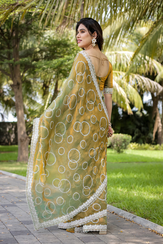 Jimmy Chu Embroidered sequins Saree