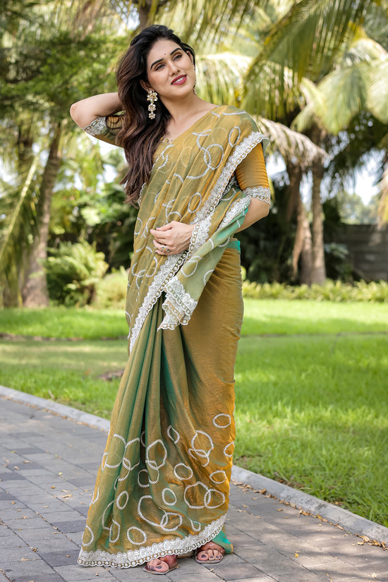 Jimmy Chu Embroidered sequins Saree