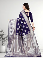 Pionex Banarasi Softy Copper Zari Weaving Brocade Saree