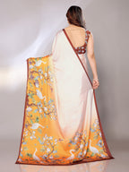 Abstract Print Crepe Silk Saree for Party Wear