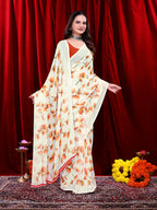 Women's Ready-to-wear Floral Printed Georgette Saree