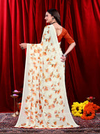 Women's Ready-to-wear Floral Printed Georgette Saree