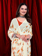 Women's Ready-to-wear Floral Printed Georgette Saree
