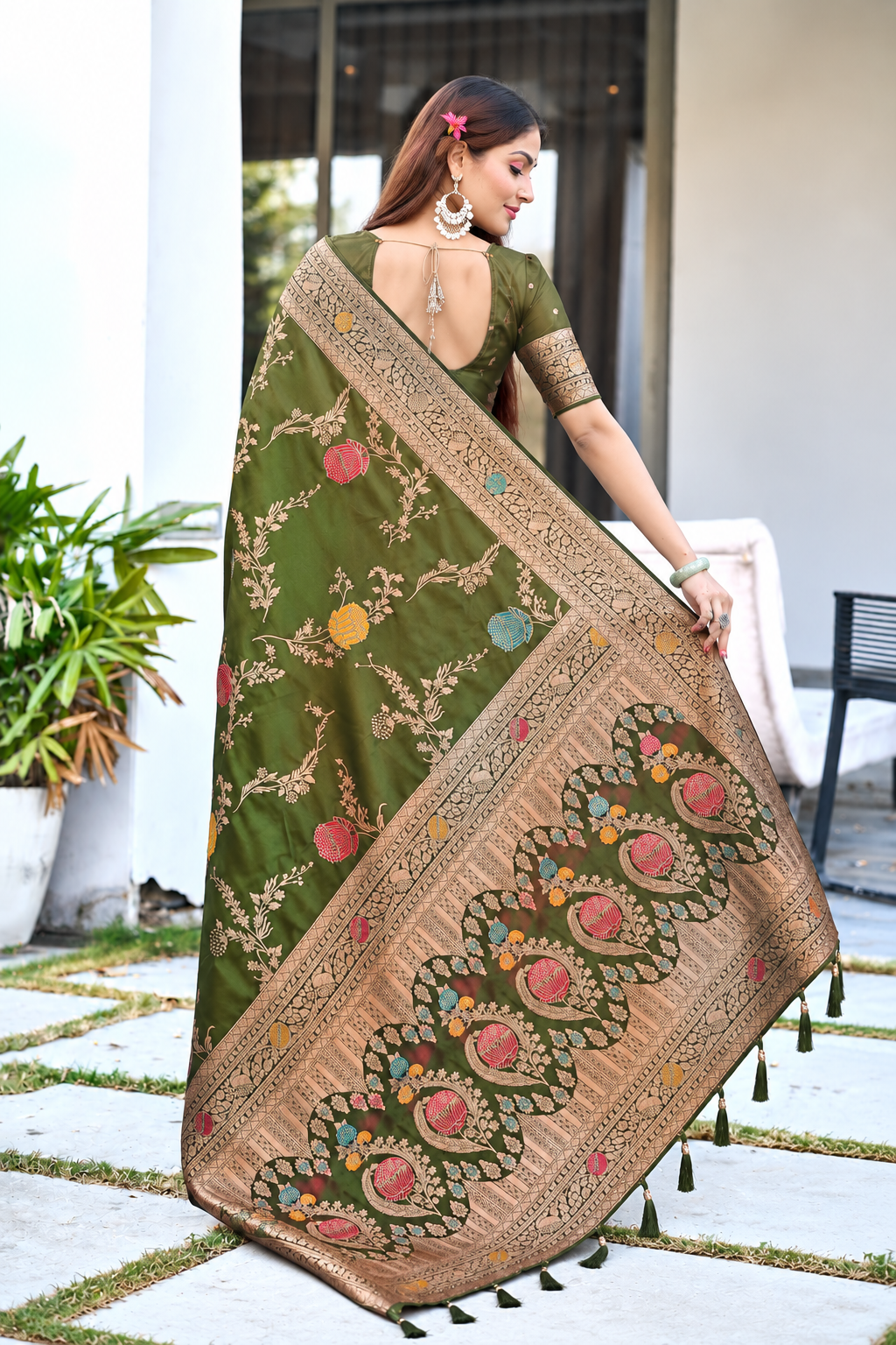 Ready to Wear Paithani Woven Pure Silk Saree