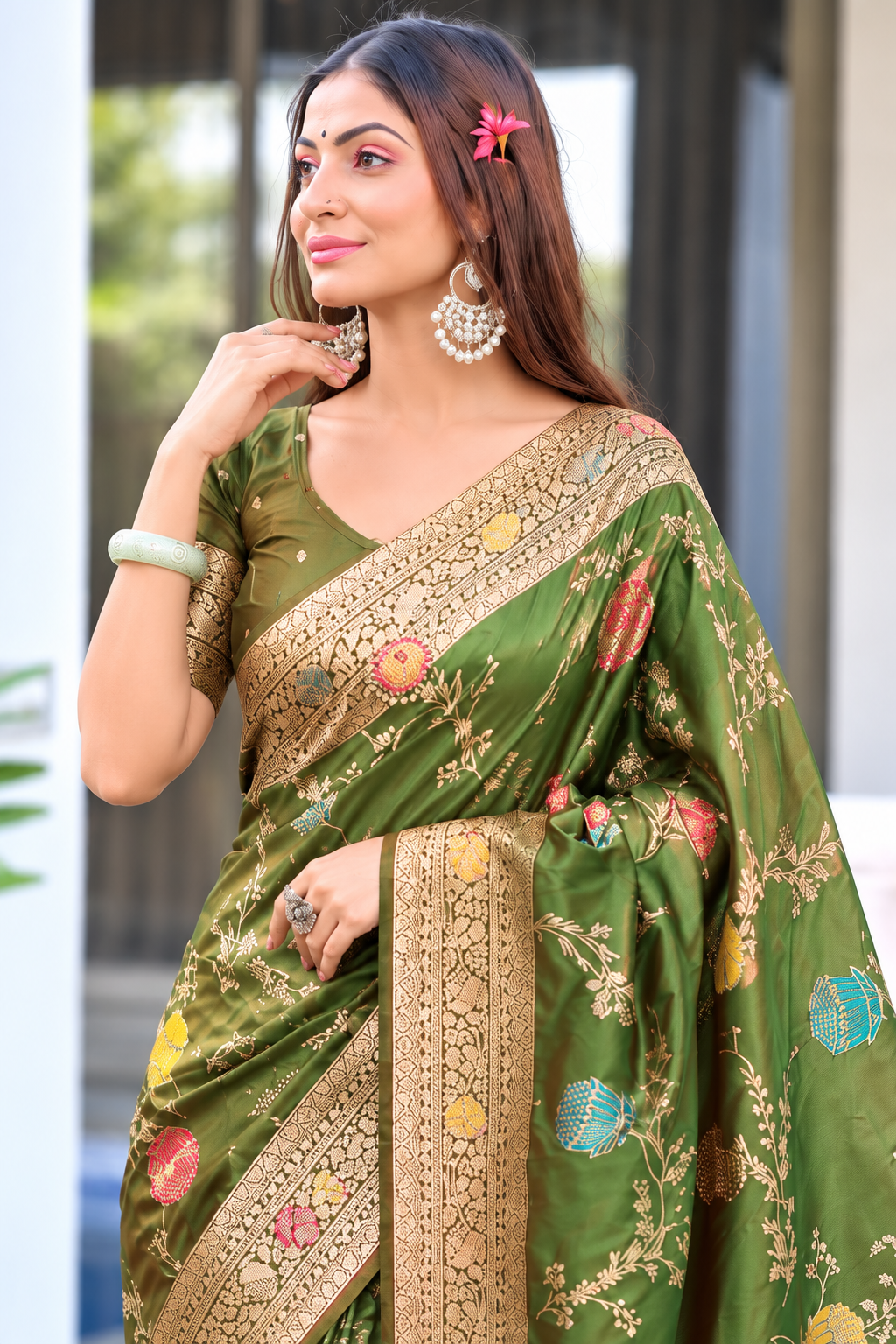Ready to Wear Paithani Woven Pure Silk Saree