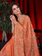 Jimmy Chu Embroidered Saree with Gotta Patti Work